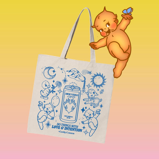 Amor y Fuego Tote Bag